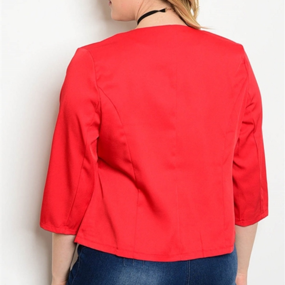 red plus size blazer - Picture 2 of 2
